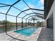 Stunning pool and spa area with a screened enclosure overlooking the water and private dock at 15504 Melport Cir, Port Charlotte, FL 33981