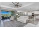 Open-concept living area with access to lanai, kitchen, and dining at 17924 Corkwood Bend Trl, Punta Gorda, FL 33982