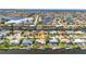 Stunning aerial view of the property with a private pool and canal access at 2100 Via Esplanade, Punta Gorda, FL 33950