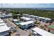 Overview of condo complex showcasing the layout, amenities, and parking facilities from above at 22375 Edgewater Dr # 123, Punta Gorda, FL 33980