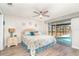 Bright main bedroom with private lanai access and pool views at 2331 Cannolot Blvd, Port Charlotte, FL 33948