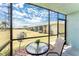 Relaxing screened in lanai featuring a table and chair setting, with green lawn views at 25225 Rampart Blvd # 1603, Punta Gorda, FL 33983