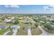 Expansive aerial view of a residential neighborhood showcasing lush greenery and well-spaced single-Gathering homes at 27306 Deep Creek Blvd, Punta Gorda, FL 33983
