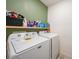 Functional laundry room with modern Maytag washer and dryer units and convenient shelving at 27306 Deep Creek Blvd, Punta Gorda, FL 33983