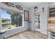 Bar area with a window view of the pool and the boat dock area at 2911 Riverside Dr, Punta Gorda, FL 33950