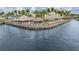 Aerial view of colorful waterfront restaurant and bar at 5301 Linksman Pl, North Port, FL 34287