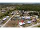 Expansive aerial view of a neighborhood with a featured modern home, pool, and proximity to natural beauty at 5527 Fairway S Dr, Punta Gorda, FL 33982