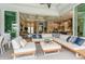 Expansive indoor/outdoor living area with a large sectional sofa, opening to a gourmet kitchen and dining area at 1306 Osprey Dr, Punta Gorda, FL 33950