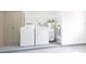 Garage laundry area with washer, dryer, and water heater at 14534 Keene Ave, Port Charlotte, FL 33953