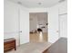 Inviting entryway featuring double doors that open into the home's open-plan living space at 8377 Mambo Ave, North Port, FL 34291
