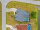 Aerial view of the home with a pool at 1 Sportsman Way, Rotonda West, FL 33947