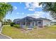 Backyard with a pool and screened enclosure at 1 Sportsman Way, Rotonda West, FL 33947