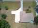 Aerial view of the home's lot and positioning on the property at 10112 Willmington Blvd, Englewood, FL 34224