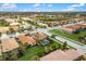 Aerial view of a beautiful neighborhood, showcasing well-maintained homes and lush green landscapes at 181 Padova Way # 19, Nokomis, FL 34275