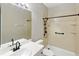 Bathroom featuring white cabinets and modern hardware at 181 Padova Way # 19, Nokomis, FL 34275