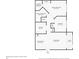Detailed floorplan showcasing the layout of the primary bedroom, kitchen, dining, and living spaces at 19505 Quesada Ave # M104, Port Charlotte, FL 33948