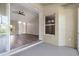 Covered patio with view to the living room at 2381 Sheila Ln, North Port, FL 34286