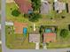 Aerial shot of a single-Gathering home with a lawn and easy access to nearby neighborhood at 27038 San Jorge Dr, Punta Gorda, FL 33983