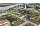 Aerial view of waterfront homes with canals and lush landscaping in a residential community at 3301 Santa Barbara Dr, Punta Gorda, FL 33983