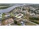 Aerial view of the home in a waterfront community, near green spaces, and ample parking at 3301 Santa Barbara Dr, Punta Gorda, FL 33983