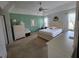 Bright main bedroom with plush neutral carpet, and double closets at 5800 Sabal Trace Dr # 1201, North Port, FL 34287