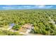 Aerial view of a home nestled among lush greenery, showcasing its expansive surroundings and proximity to nature at 13325 Ketridge Ave, Port Charlotte, FL 33953