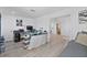 View of office, with wood floors, and a bed to the side at 17304 Vagabond Cir, Punta Gorda, FL 33955