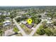 Aerial shot of property highlighting its location, landscaping, and neighborhood at 2707 Auburn Blvd, Port Charlotte, FL 33948