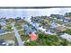 Aerial shot displays a waterfront community with easy water access via an elaborate canal system at 3058 Curry Ter, Port Charlotte, FL 33981