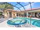 Screened lanai features a swimming pool and spa, great for backyard enjoyment at 3058 Curry Ter, Port Charlotte, FL 33981