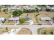 Neighborhood aerial view showing the property's location, with well-spaced homes and a tranquil setting at 3342 Avanti Cir, North Port, FL 34287