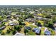 Aerial view of the home highlighting its proximity to other residences and foliage at 3647 Culpepper Ter, North Port, FL 34286