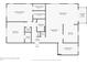 Detailed floorplan showing the layout of the bedrooms, living spaces, and kitchen at 6070 80Th N St # 215, St Petersburg, FL 33709