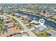 Beautiful aerial view of a waterfront home with direct access to a canal and the Gulf of Mexico at 732 Santa Margerita Ln, Punta Gorda, FL 33950