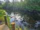 Scenic water view from dock with lush, green surroundings at 15431 Orangeade Dr, Punta Gorda, FL 33955