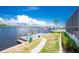 Dock with a boat lift on the canal at 211 E Tarpon Nw Blvd, Port Charlotte, FL 33952