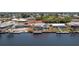 Home with screened pool and boat dock access to the water, circled in red at 211 E Tarpon Nw Blvd, Port Charlotte, FL 33952
