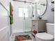 Bathroom featuring a glass enclosed shower, modern vanity and fixtures at 21812 Edgewater Dr, Port Charlotte, FL 33952