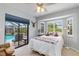 Bedroom with natural light and a pool view, offers a peaceful retreat at 26177 Madras Ct, Punta Gorda, FL 33983