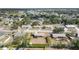 Aerial view of a neighborhood featuring homes with green yards, mature trees, and well-maintained streets at 4282 Pocatella Ave, North Port, FL 34287