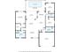 Detailed floor plan showcasing the layout of the home including bedrooms, living spaces, kitchen, and screened porch at 7505 Carissa, Punta Gorda, FL 33955
