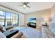A cozy living room complete with modern decor and a ceiling fan at 14271 Heritage Landing Blvd # 1516, Punta Gorda, FL 33955