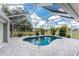 Screened in pool with beautiful blue water with an extended pool deck for entertaining at 2168 Calcutta Rd, Punta Gorda, FL 33983