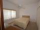 Cozy bedroom with carpet, ceiling fan, closet and natural light at 23090 Ambassador Ave, Port Charlotte, FL 33954