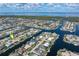 Stunning aerial shot showcases a waterfront neighborhood with houses along canals, ideal for boaters at 2526 Rio Plato Dr, Punta Gorda, FL 33950