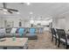 Open-concept living space with a seamless flow to the kitchen and dining area at 25308 Rupert Rd, Punta Gorda, FL 33983