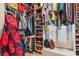 Well-organized closet with ample storage space, shelving, and hanging rods for organized clothes and accessories at 329 W Grace St, Punta Gorda, FL 33950