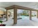 This beautiful outdoor pool area includes a seating area at 414 Caicos Dr, Punta Gorda, FL 33950