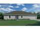 Charming single-story home featuring a well-manicured lawn, attached two-car garage, and neutral color palette at 7354 Ellis Ln, Port Charlotte, FL 33981