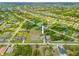 Beautiful aerial view of the home's location, showcasing the community, nearby canals, and lush greenery at 111 Britt Rd, Rotonda West, FL 33947